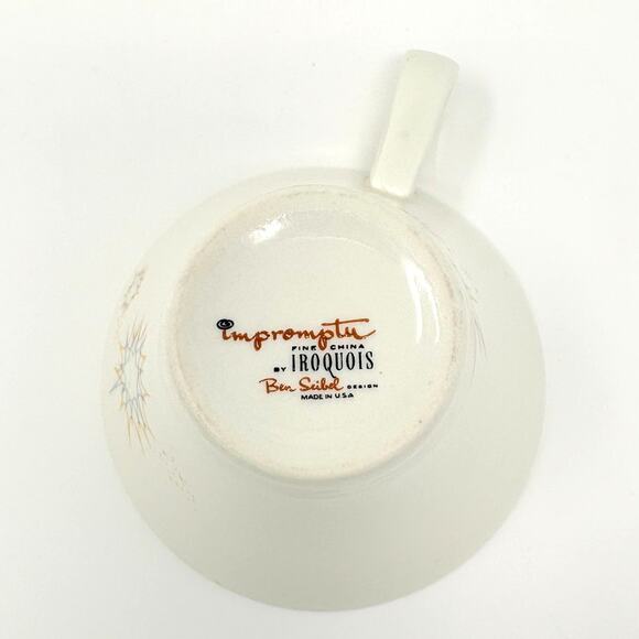 Vintage Iroquois Impromptu "Stellar" Flat Cup and Saucer MCM - Ben Seibel - Picture 6 of 8